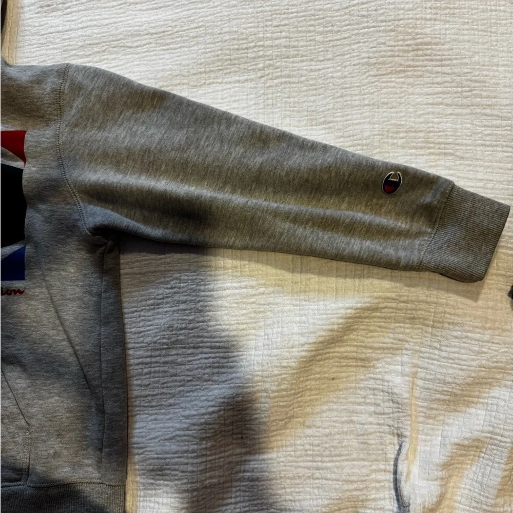 Champion Sweater Boys Small Gray Full Zip Up Hoodie Sweatshirt Youth/Kids *